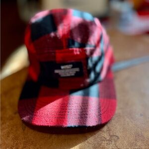 Wesc Red and Black Checkered Hat
